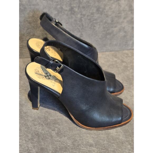 Vince Camuto Women's Leather Sandal Bootie Shoe 8M EU38.5 Navy. Very Good - Picture 4 of 13